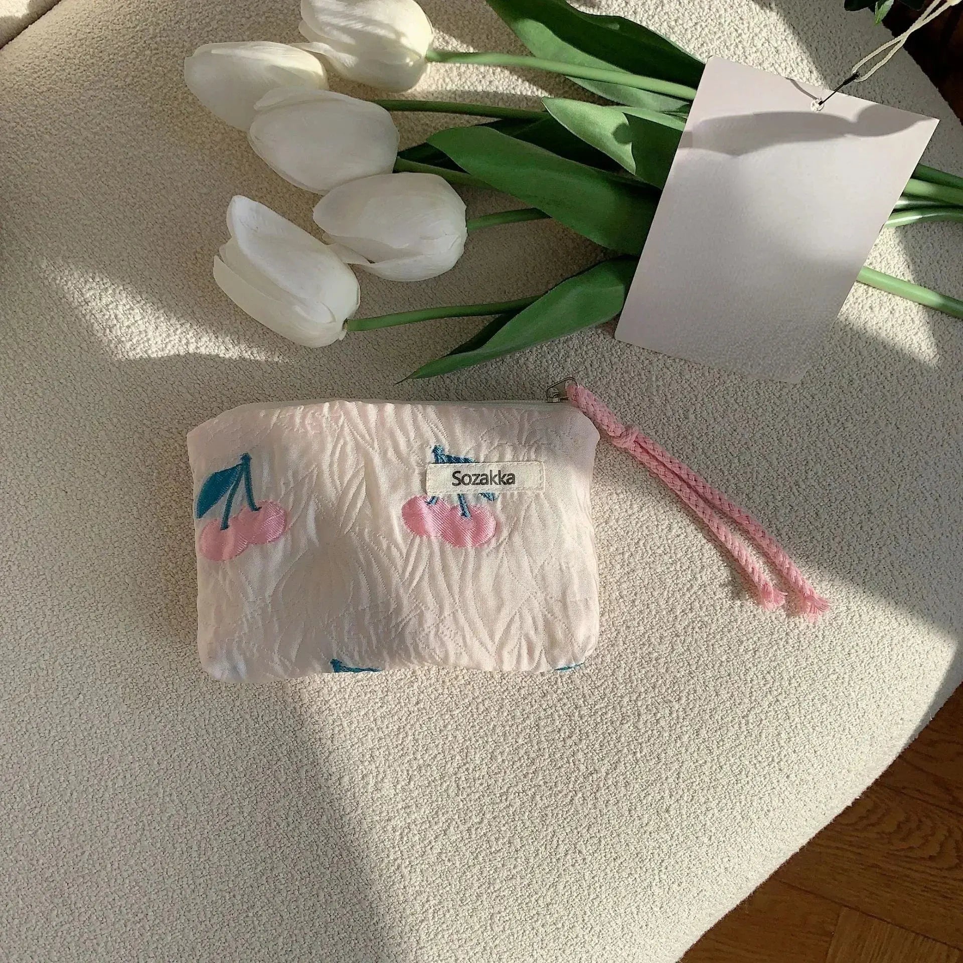 Flower Pattern Zipper Pouch Lady Girls Earphone Coin Key Money Storage Bag Coin Purses Small Fresh Cotton Coin Wallet Ultimate Bag Store