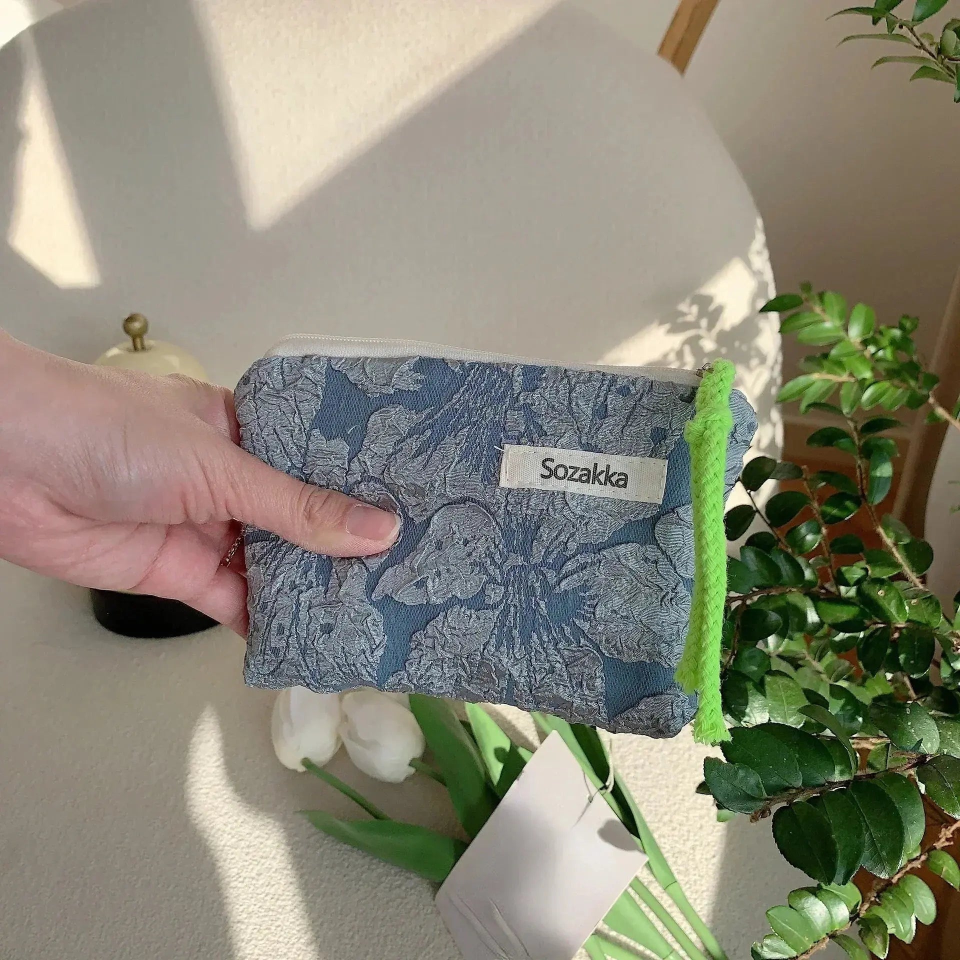 Flower Pattern Zipper Pouch Lady Girls Earphone Coin Key Money Storage Bag Coin Purses Small Fresh Cotton Coin Wallet Ultimate Bag Store