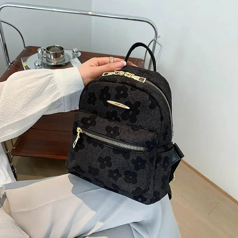 Flower Print Mini Canvas Backpack for Women and Girls Ultimate Bag Store