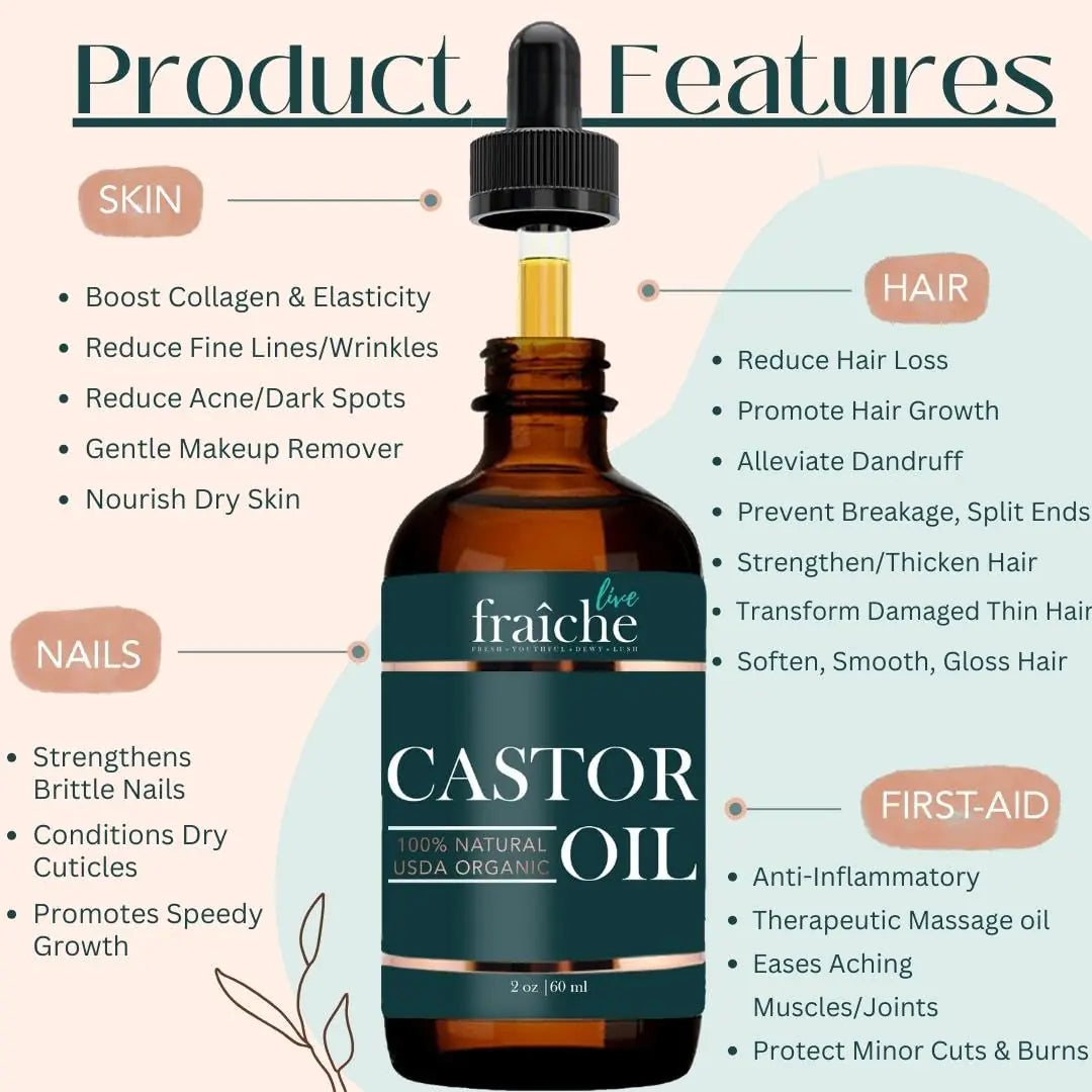 Fraiche Organic Castor Oil Face_Vivareflex_Online