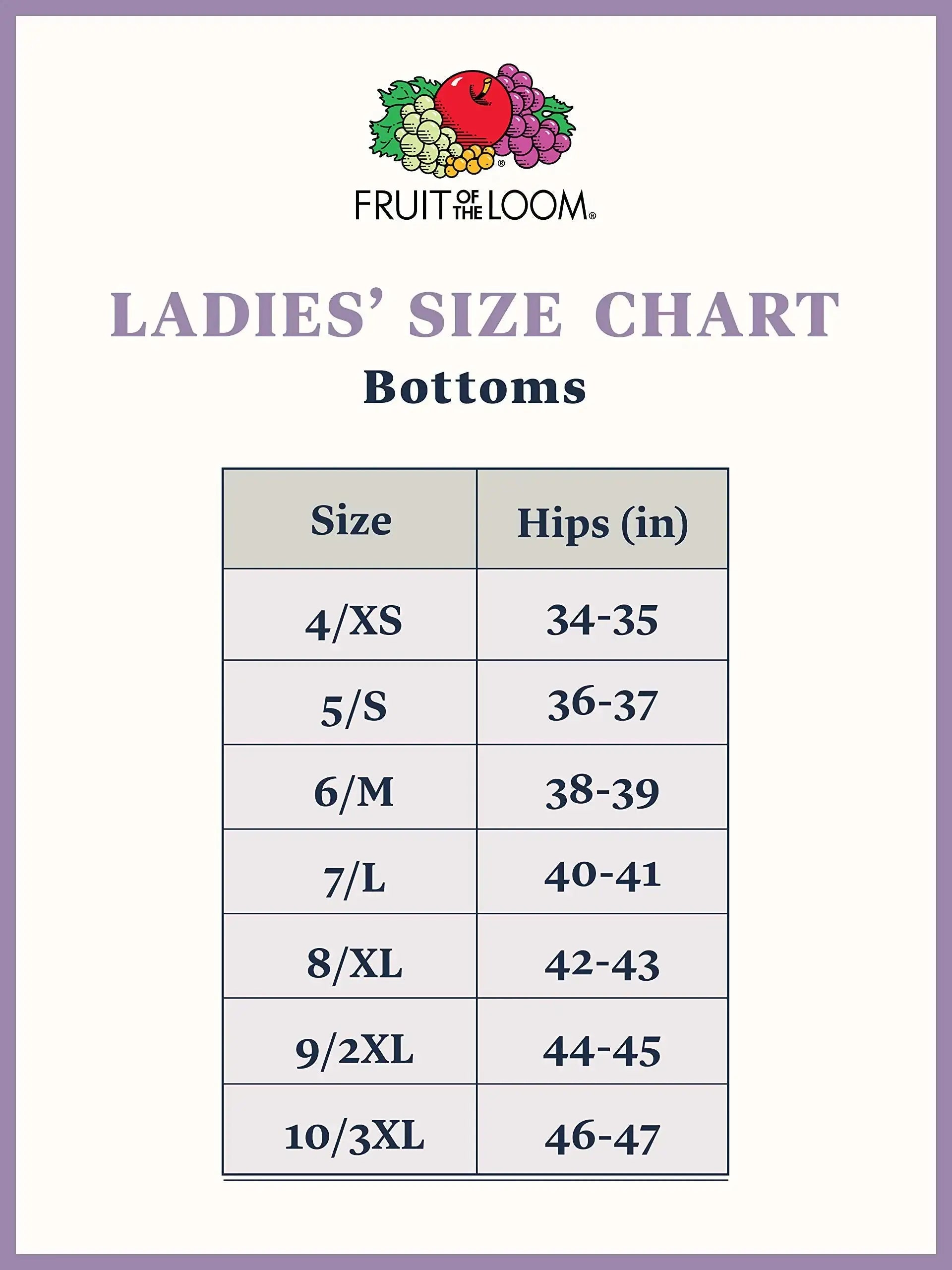 Fruit of the Loom Women's Eversoft Cotton Brief Underwear, Tag Free & Breathable - Vivareflex Online