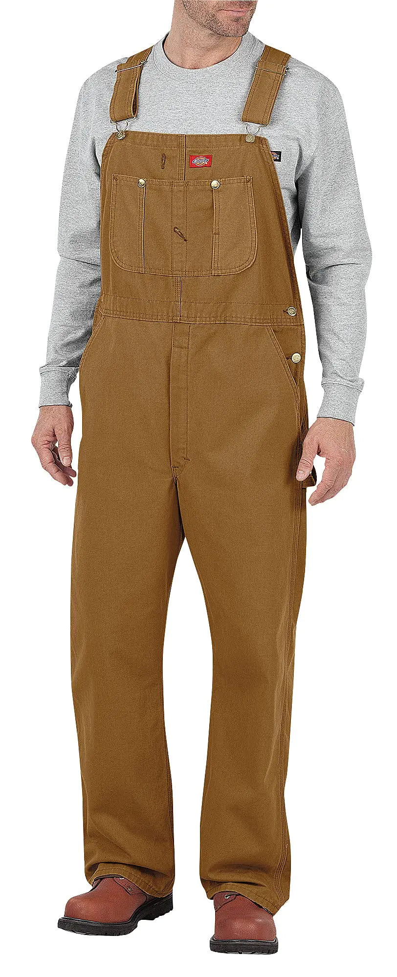 Dickies Men's Bib Overall 38W x 34L Brown Duck - Vivareflex Online