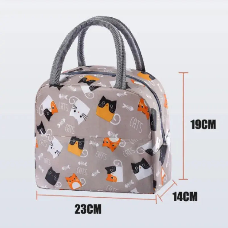Functional Insulated Oxford Lunch Bag Flower Pattern Cooler Lunch Box Bags Thermal Food Picnic Lunch Bags for Women Kids Ultimate Bag Store