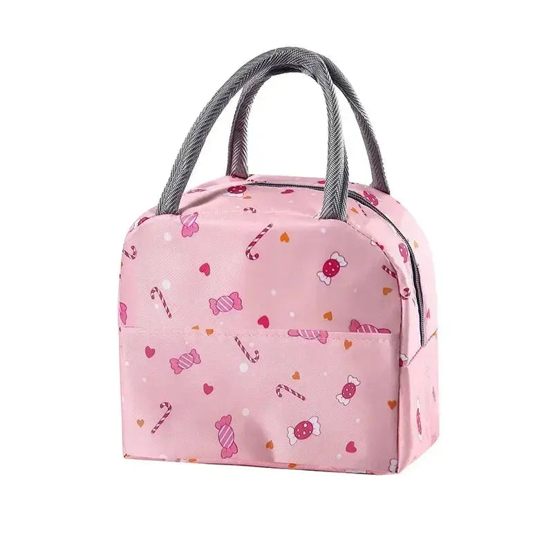 Functional Insulated Oxford Lunch Bag Flower Pattern Cooler Lunch Box Bags Thermal Food Picnic Lunch Bags for Women Kids Ultimate Bag Store