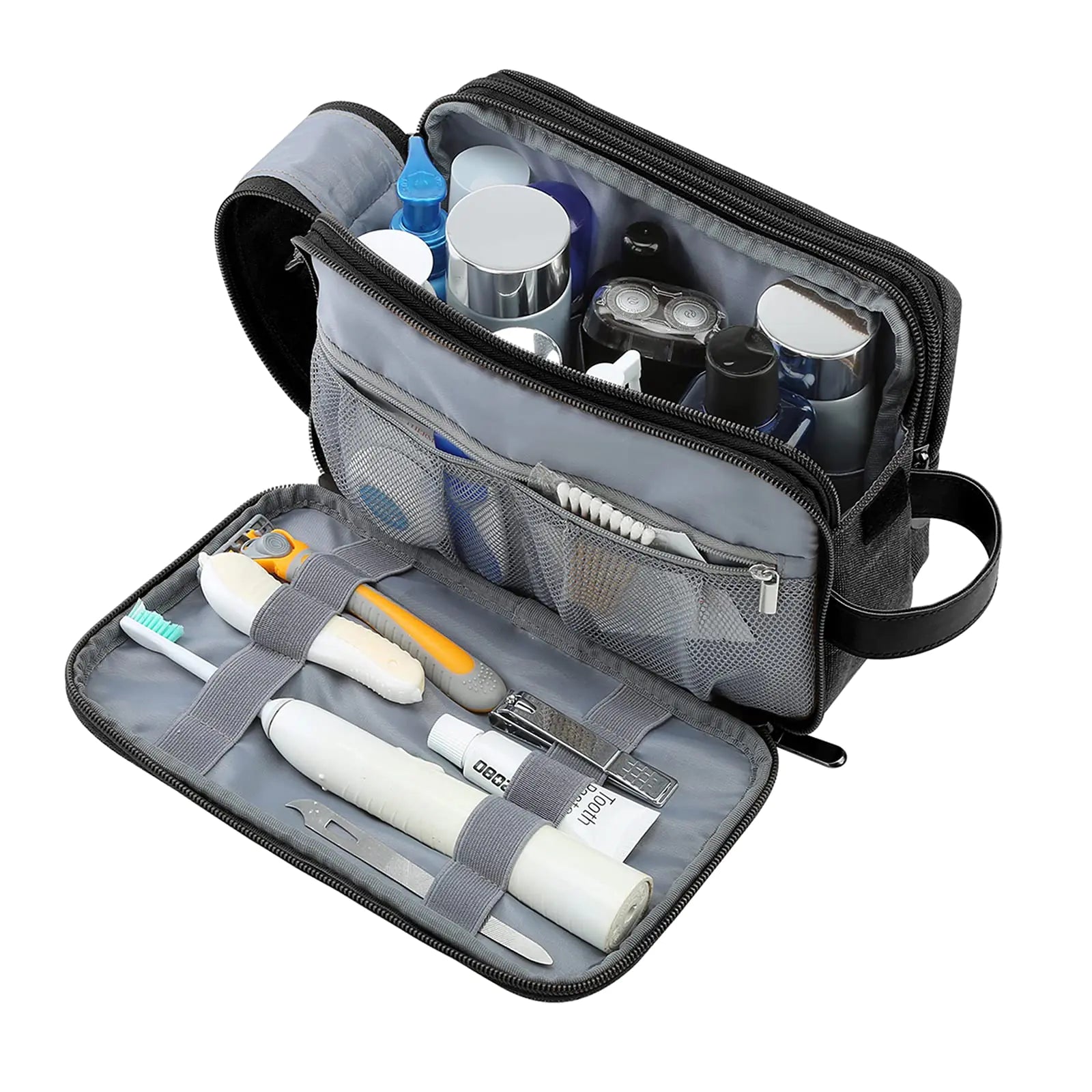 Trousse de toilette en toile pour hommes BAGSMART – Kit Dopp de voyage résistant à l'eau