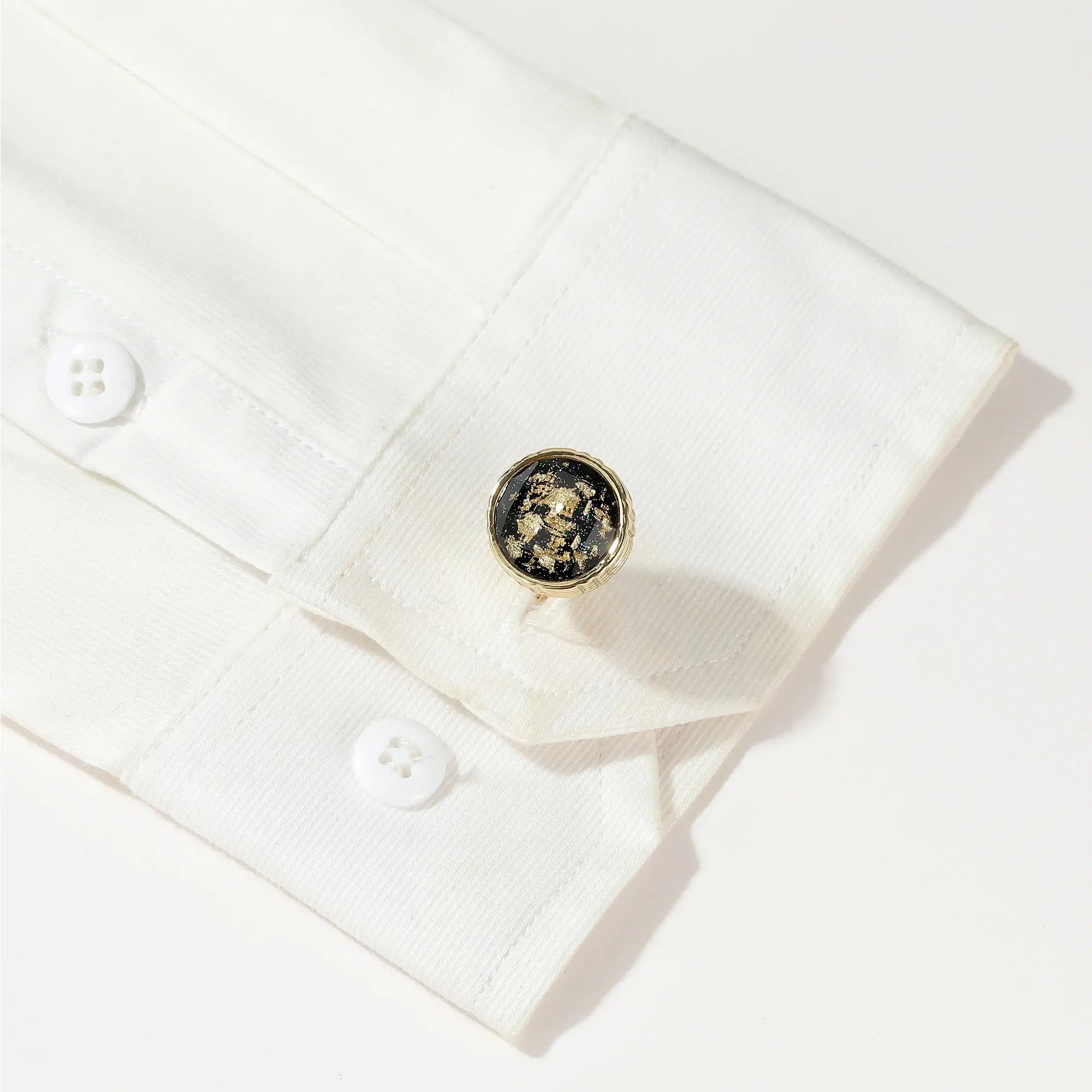 Gold Personalized Round Cufflinks For Men Vivareflex Online