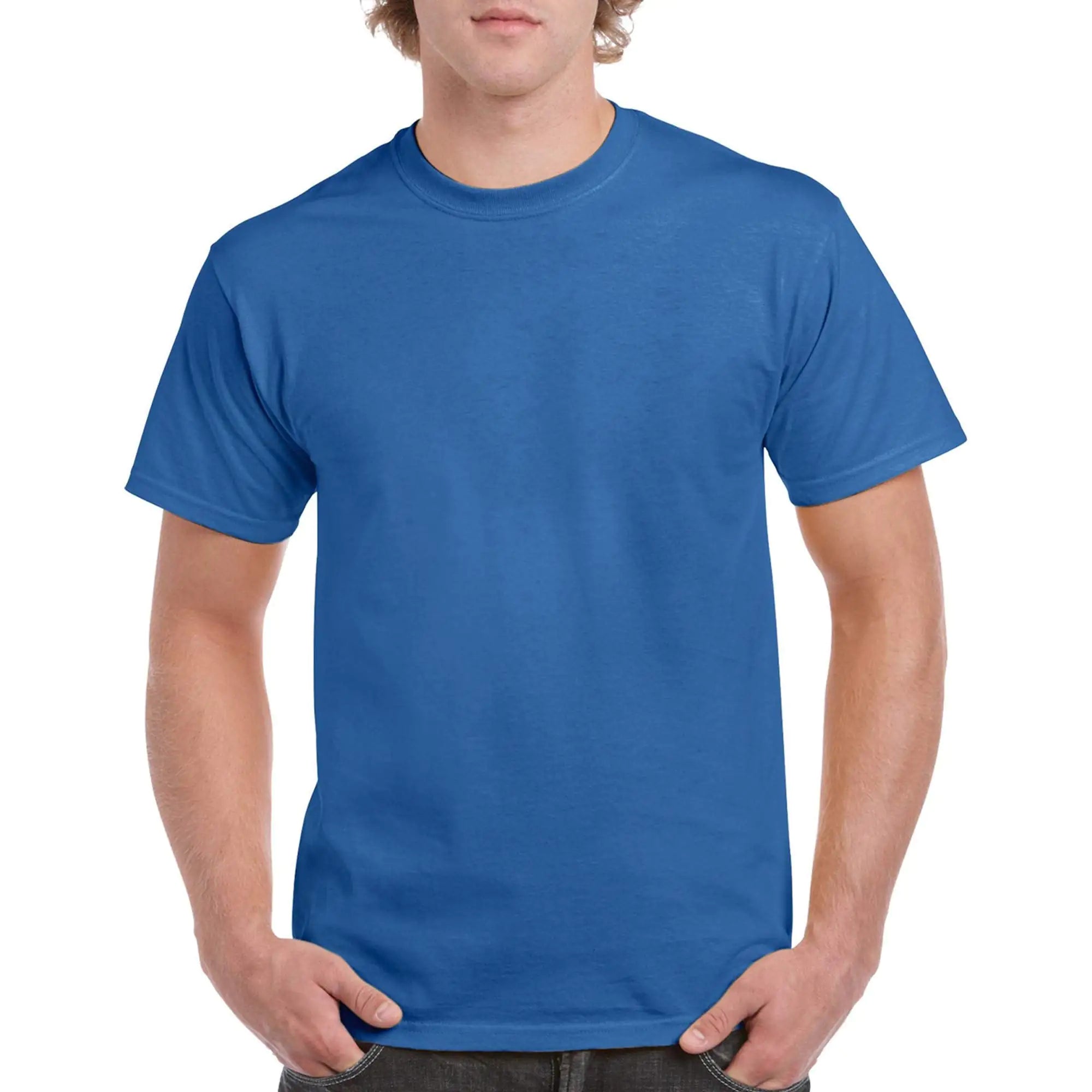 Gildan Unisex-Adult Heavy Cotton T-Shirt, Style G5000, Multipack 2 Royal (2-pack) XX-Large