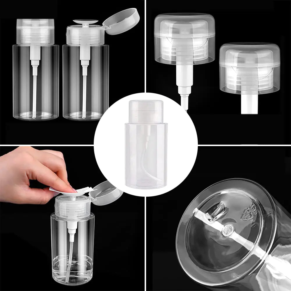 Nail Polish Gel Remover Tools Kit, Soak Off Cap Clip, UV Gel Polish Cuticle Pusher, 200ml Dispenser Bottle, 600 PCS Cotton Pads, Handle Brushes, 100/180 Nail File, Buffer Block, Finger Separators White-Set.