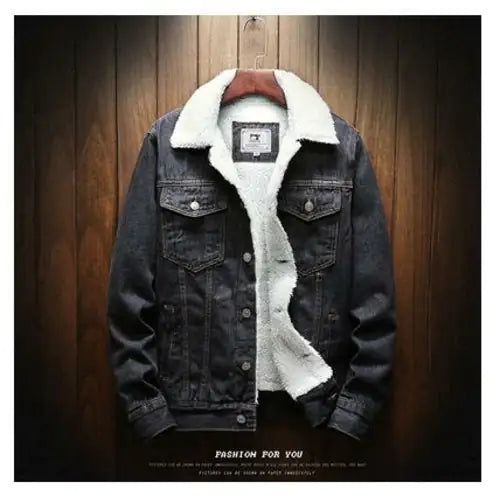 Men Light Blue Winter Jean Jackets Outerwear Warm Denim Coats New Men Vivareflex Online