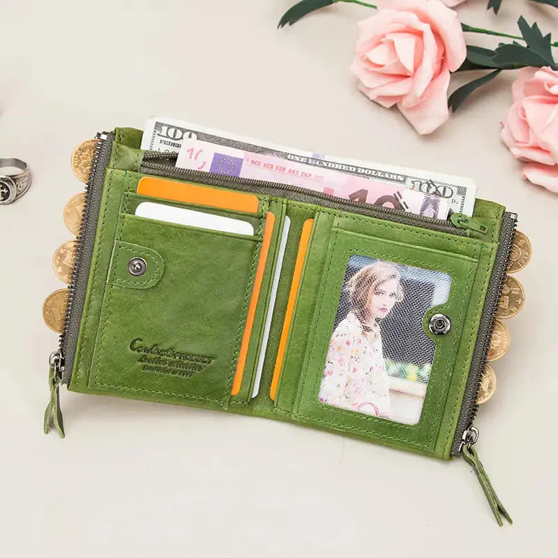 Genuine Leather Wallets for Women Short Bifold Fashion Women Vivareflex Online