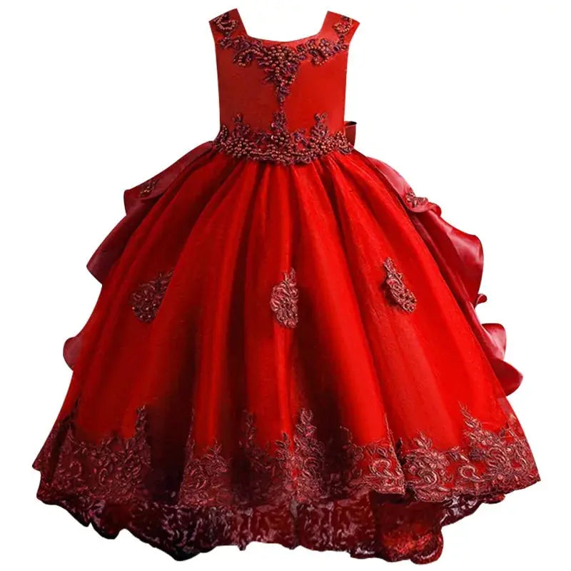 Girls' Lace Dress With Bow And Beads Vivareflex Online