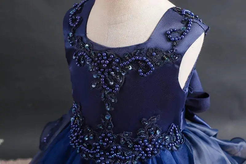 Girls' Lace Dress With Bow And Beads Vivareflex Online