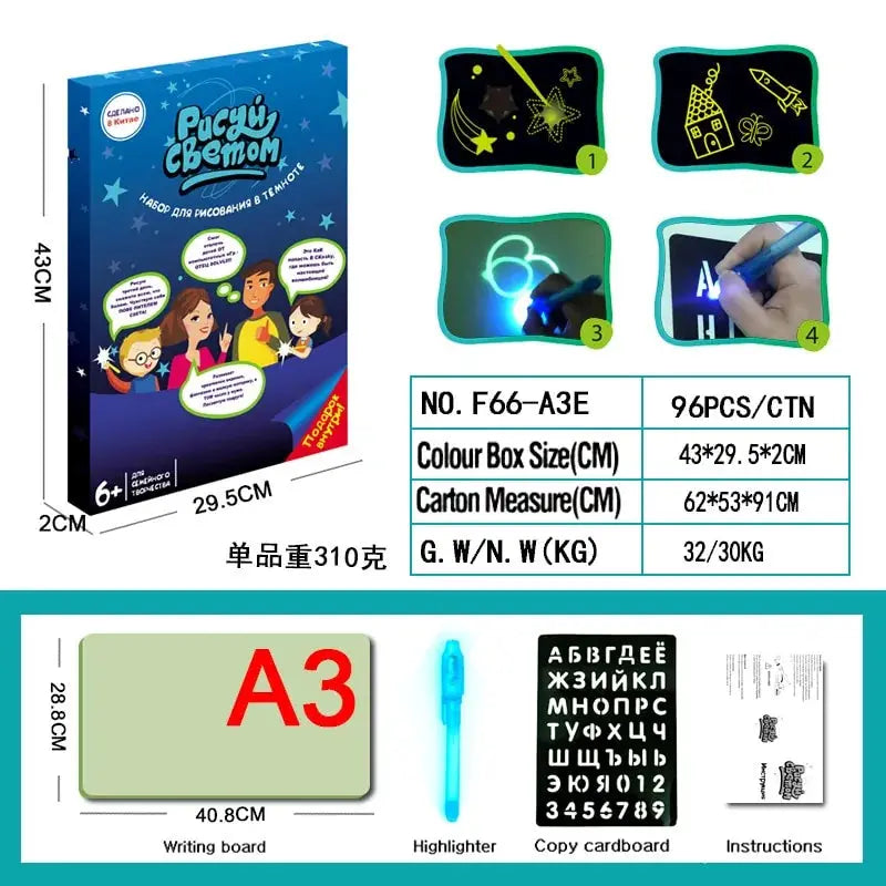 Glow Drawing Board Kit - Vivareflex Online