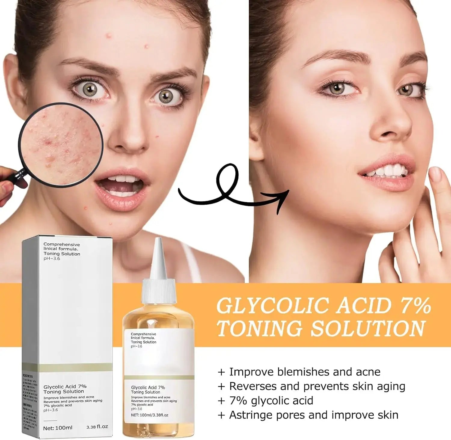 Glycolic 7% Hydration Toner 240ML Vivareflex Online