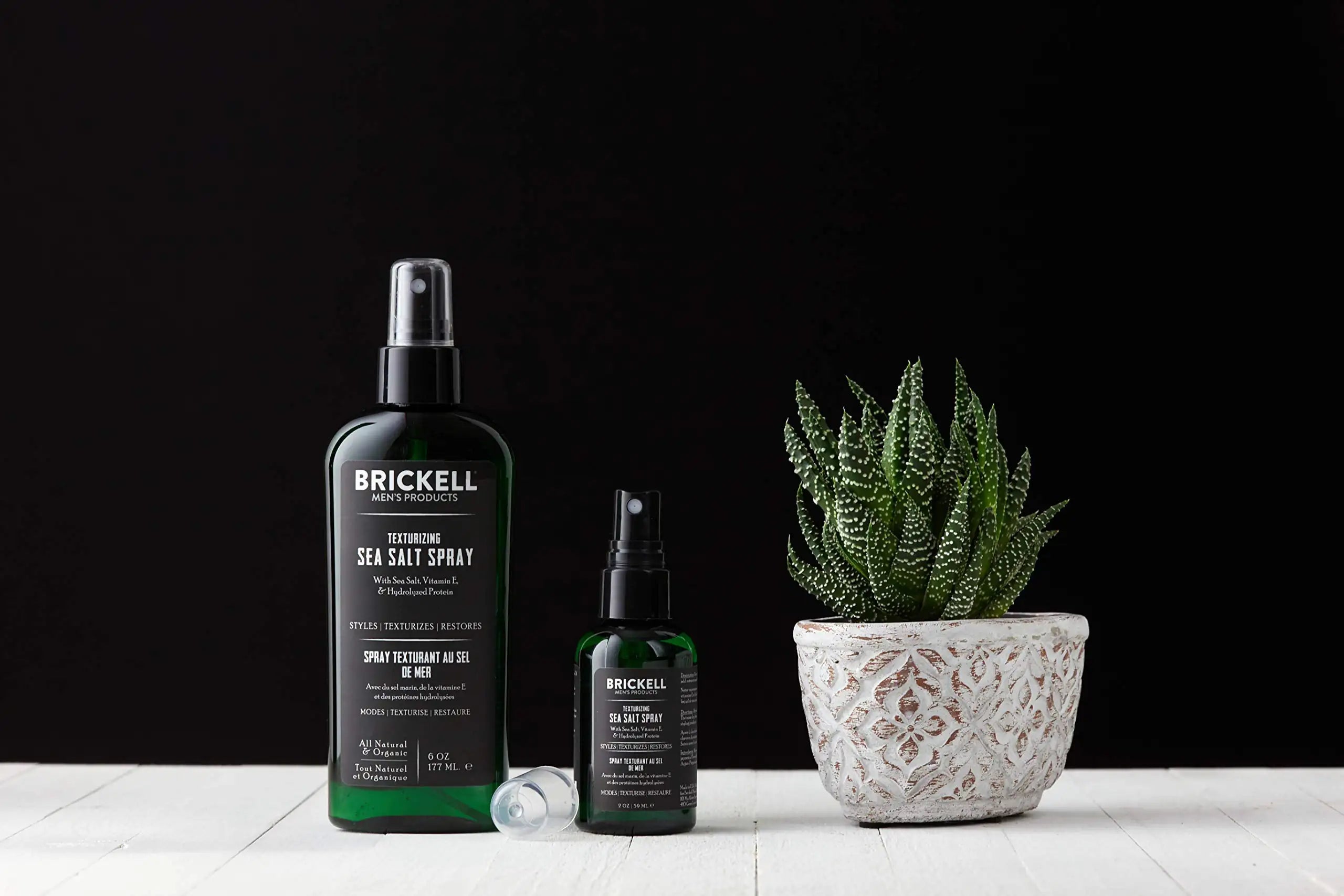 Spray texturizante de sal marina para hombres de Brickell, natural y orgánico, sin alcohol, levanta y texturiza el cabello para un estilo playero o de surfista, 2 onzas (paquete de 1) 