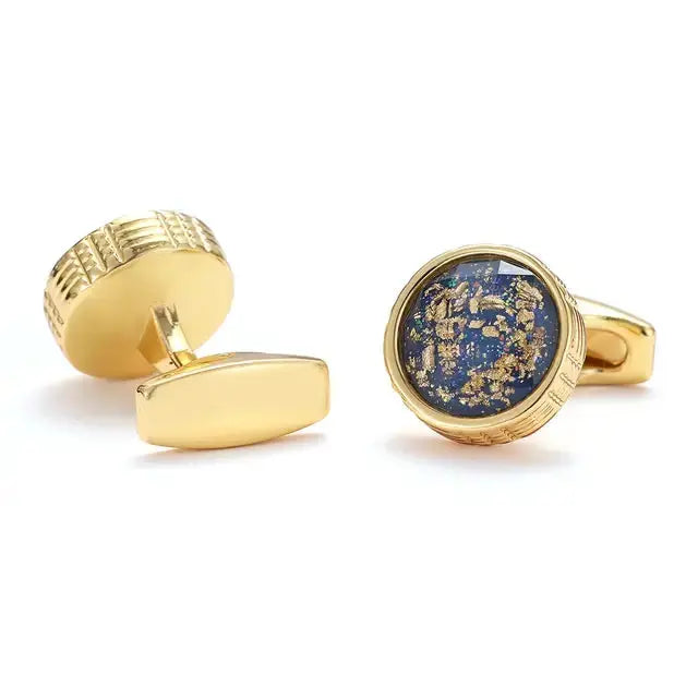 Gold Personalized Round Cufflinks For Men Vivareflex Online