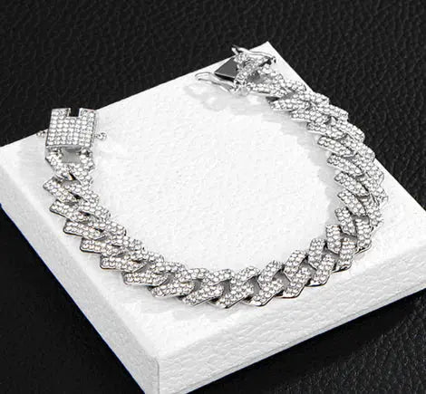 Gold Plated Iced Out Chain for Men and Women Cuban Chain Necklace Vivareflex Online