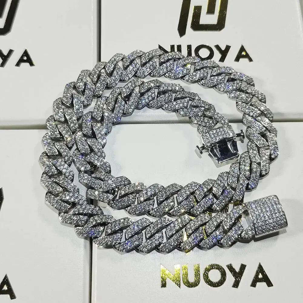 Gold Plated Iced Out Chain for Men and Women Cuban Chain Necklace Vivareflex Online