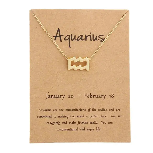 Gold Zodiac Pendant Necklace For Women Vivareflex Online