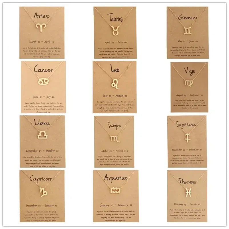 Gold Zodiac Pendant Necklace For Women Vivareflex Online