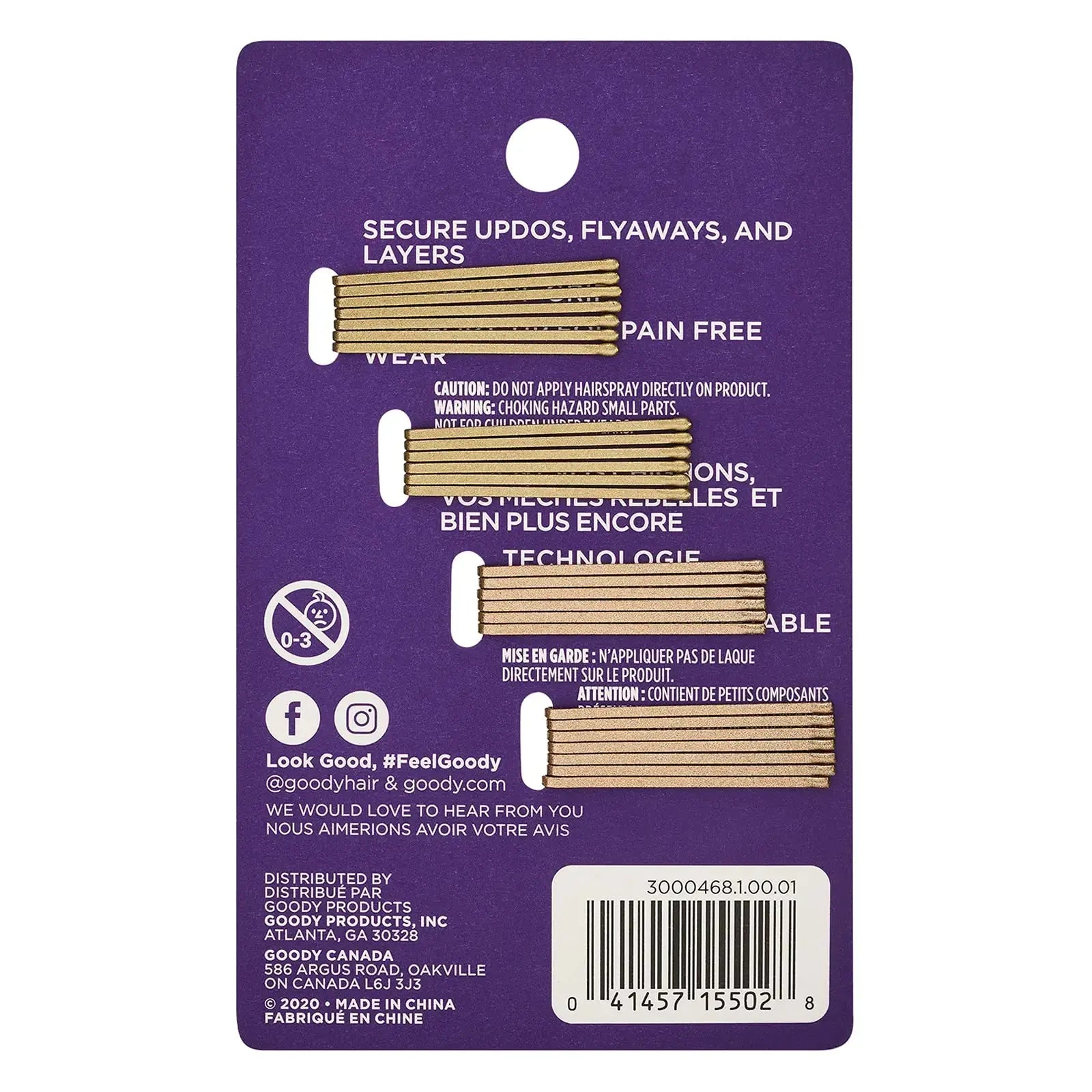 Goody Styling Hair Bobby Pins - Metallic Blonde, 26 Count - Vivareflex Online