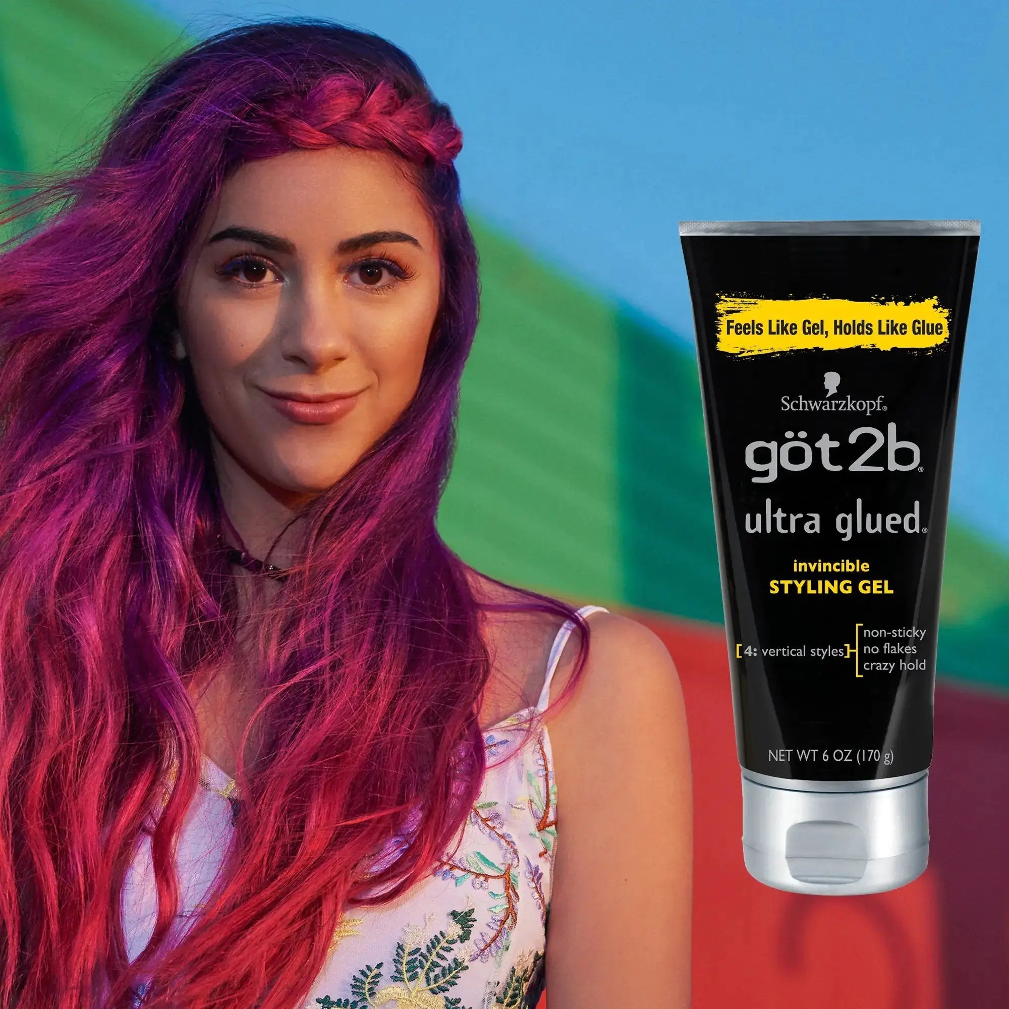 Got2B Ultra Glued Invincible Styling Gel 2 - 6 oz tubes + 1 Travel 1.25 oz tube Styling Gel + Travel 1 Fl Oz (Pack of 1) - Vivareflex Online