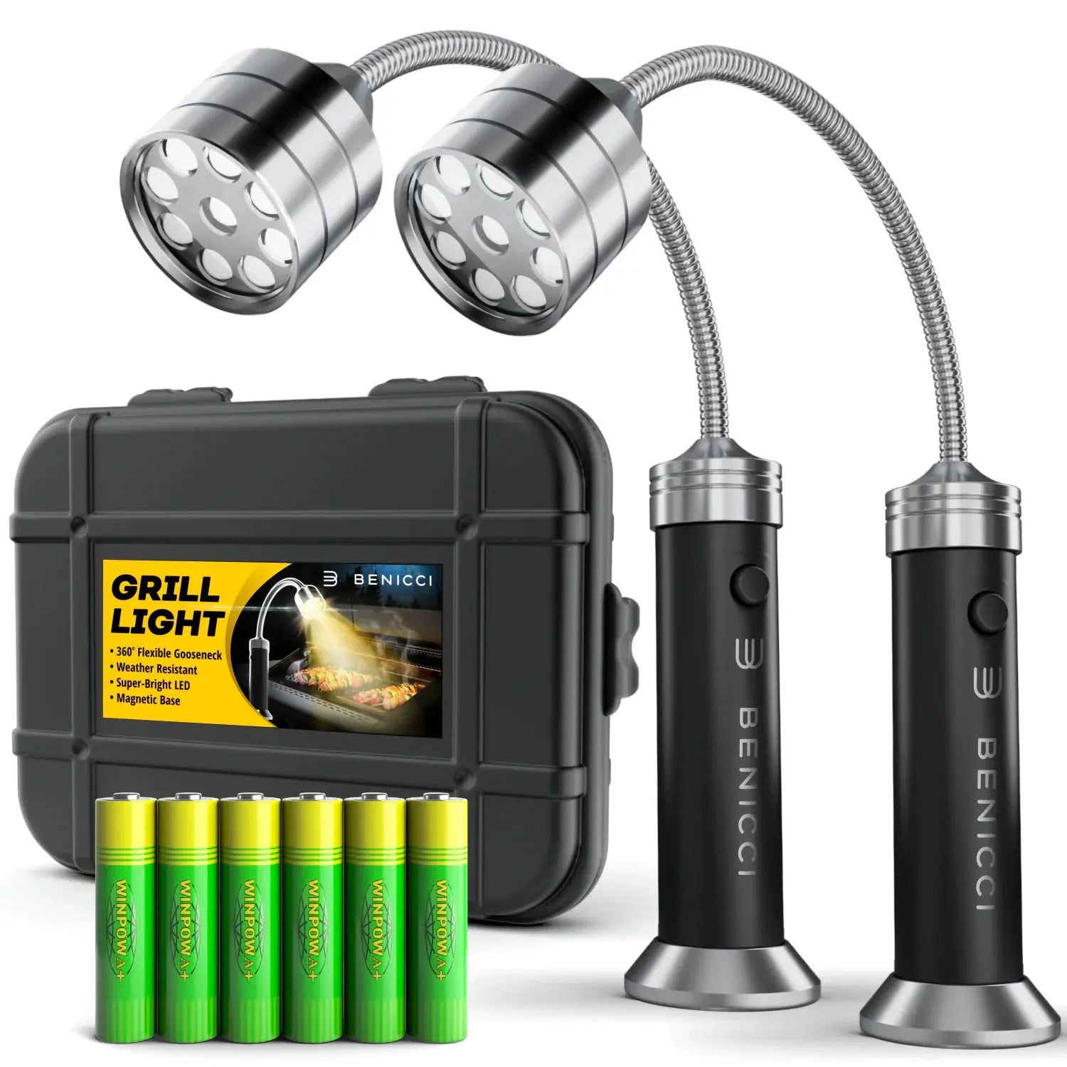 GrillGlow Magnetic LED Lights - Dual Flexible Grill Lighting Vivareflex Online