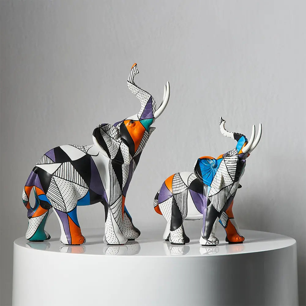 Painting Art Elephant Sculptures & Figurines Modern Decoration - Vivareflex Online