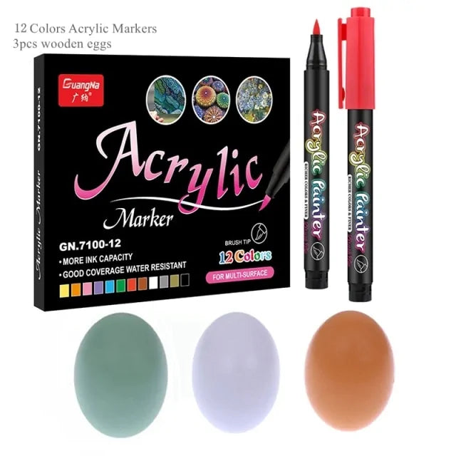 Stylos de peinture acrylique 36 couleurs