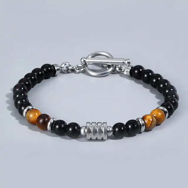 Clasp Tiger Eye Bracelet for Men Vivareflex Online