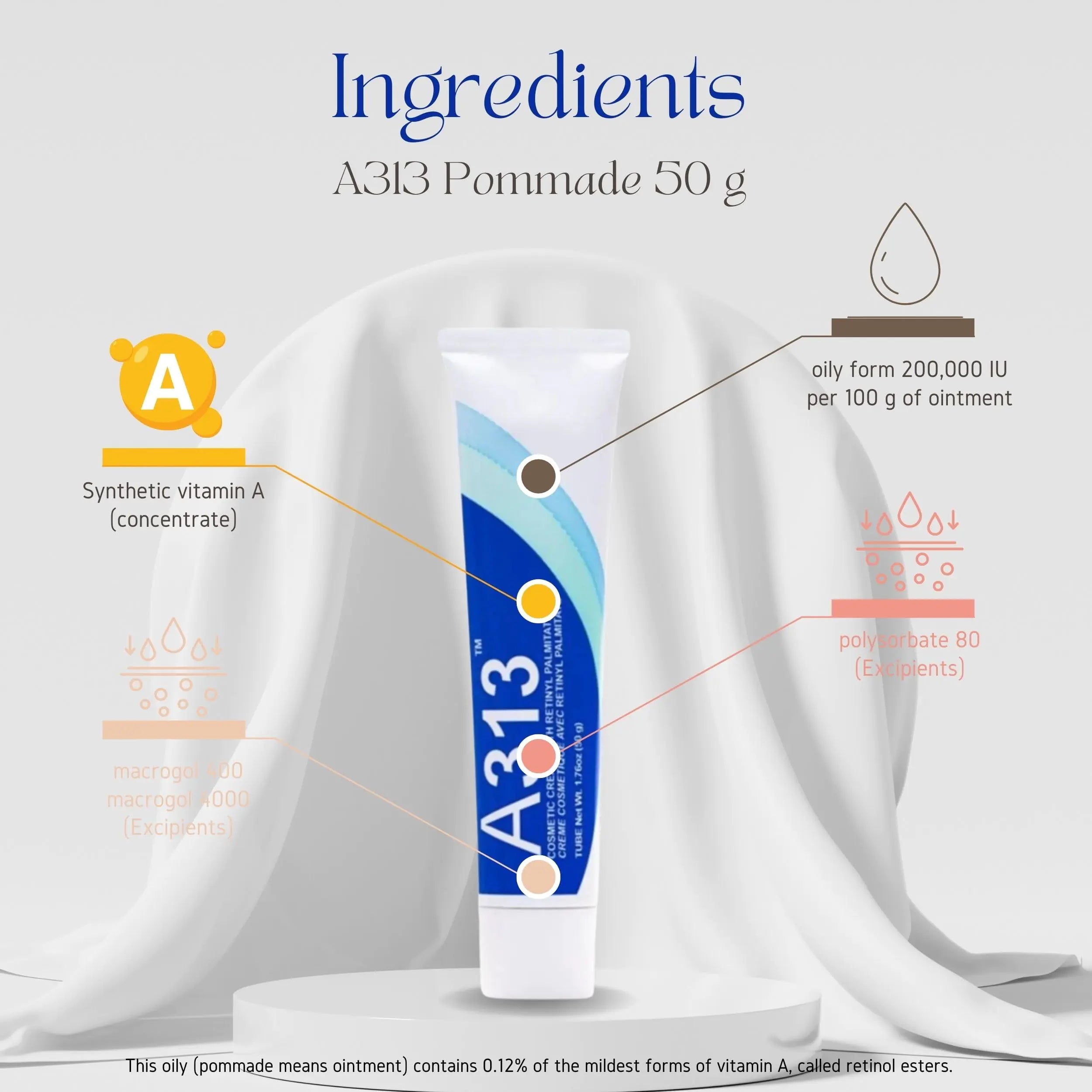 A313 Retinol Pommade Anti Aging Night Cream , The pore cleansing skin cream a313