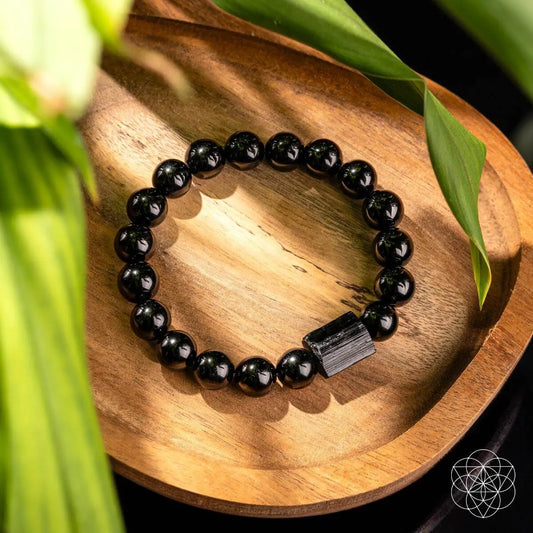 Habit Breaker - Black Obsidian & Tourmaline Bracelet Conscious Items