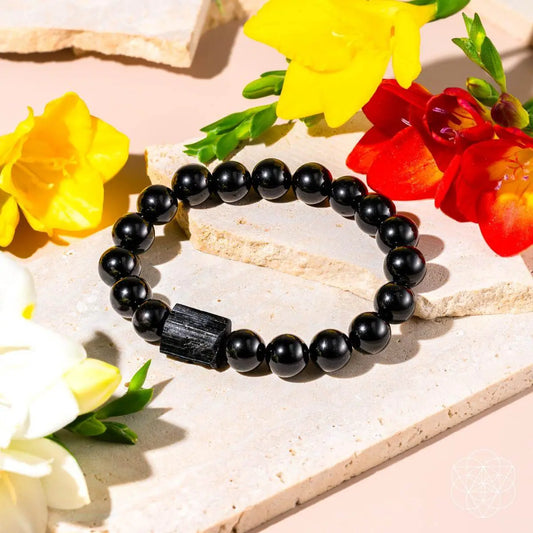 Habit Breaker - Black Obsidian & Tourmaline Bracelet Conscious Items