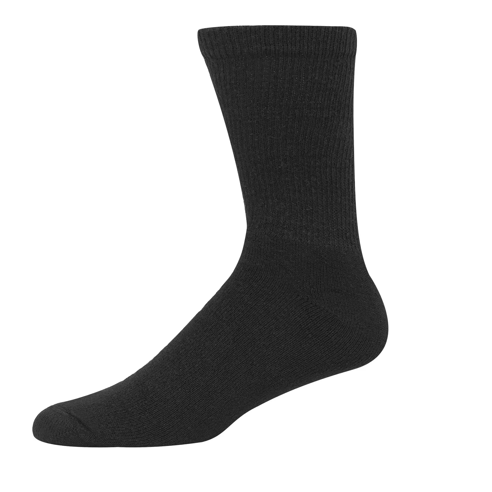Hanes Men's Double Tough Crew Socks, 12-Pair Pack 12-14 White/ Grey Foot Bottom - 12 Pack - Vivareflex Online
