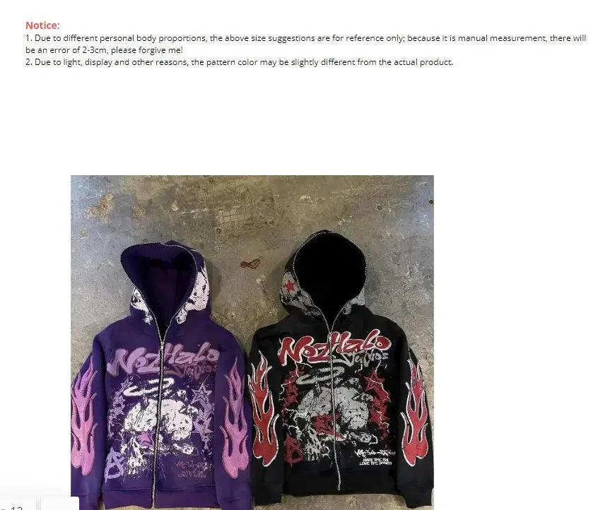 Harajuku Skull Print hoodies women Vivareflex Online