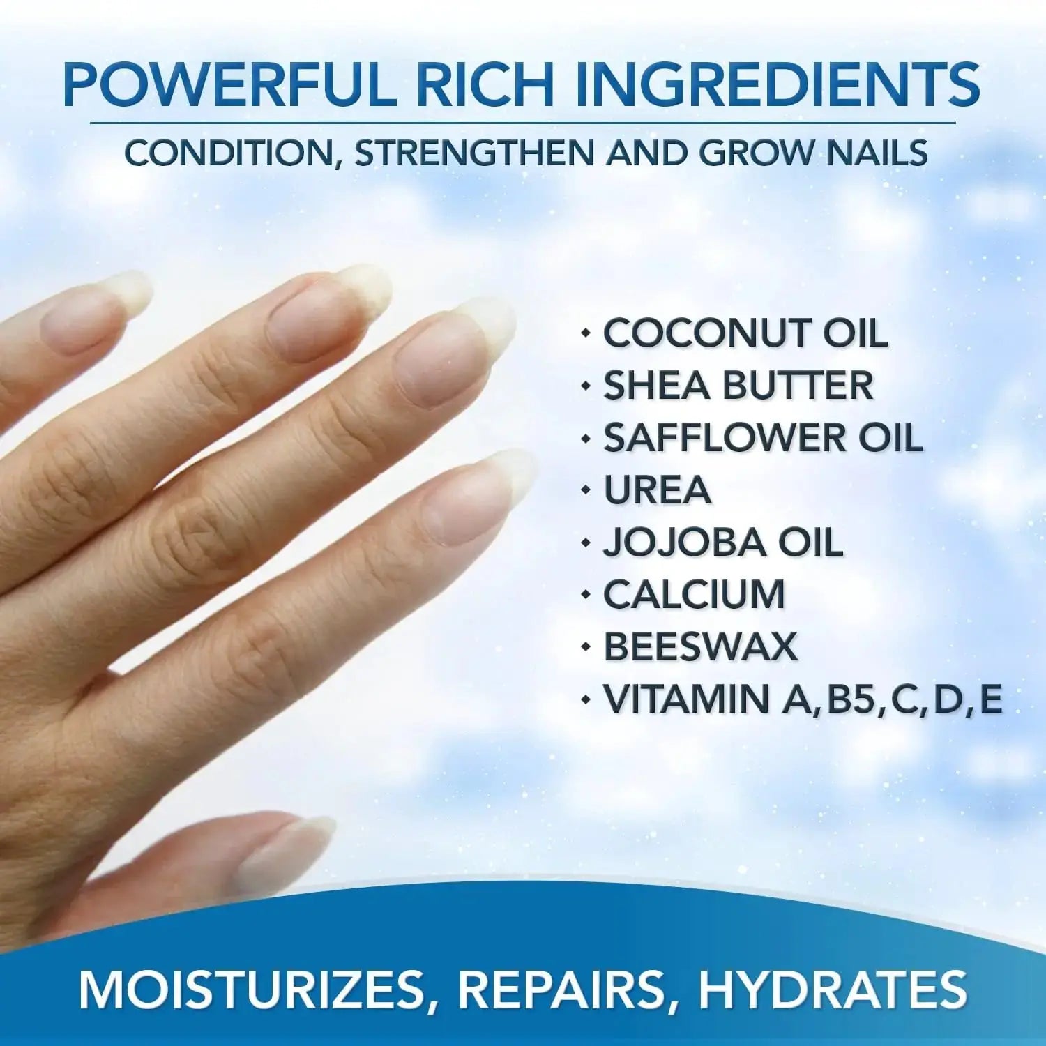 Hard As Hoof Nail Strengthening Cream - Coconut Scent, Nail Growth & Cuticle Conditioning (1 oz) - Vivareflex Online