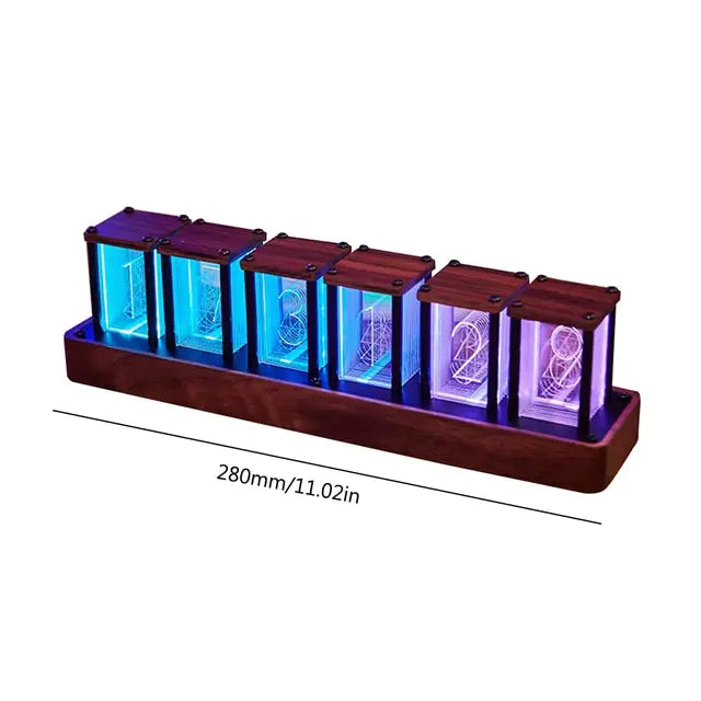 WiFi RGB Nixie Glow Tube Clock LED Digital Table Ornament - Vivareflex Online