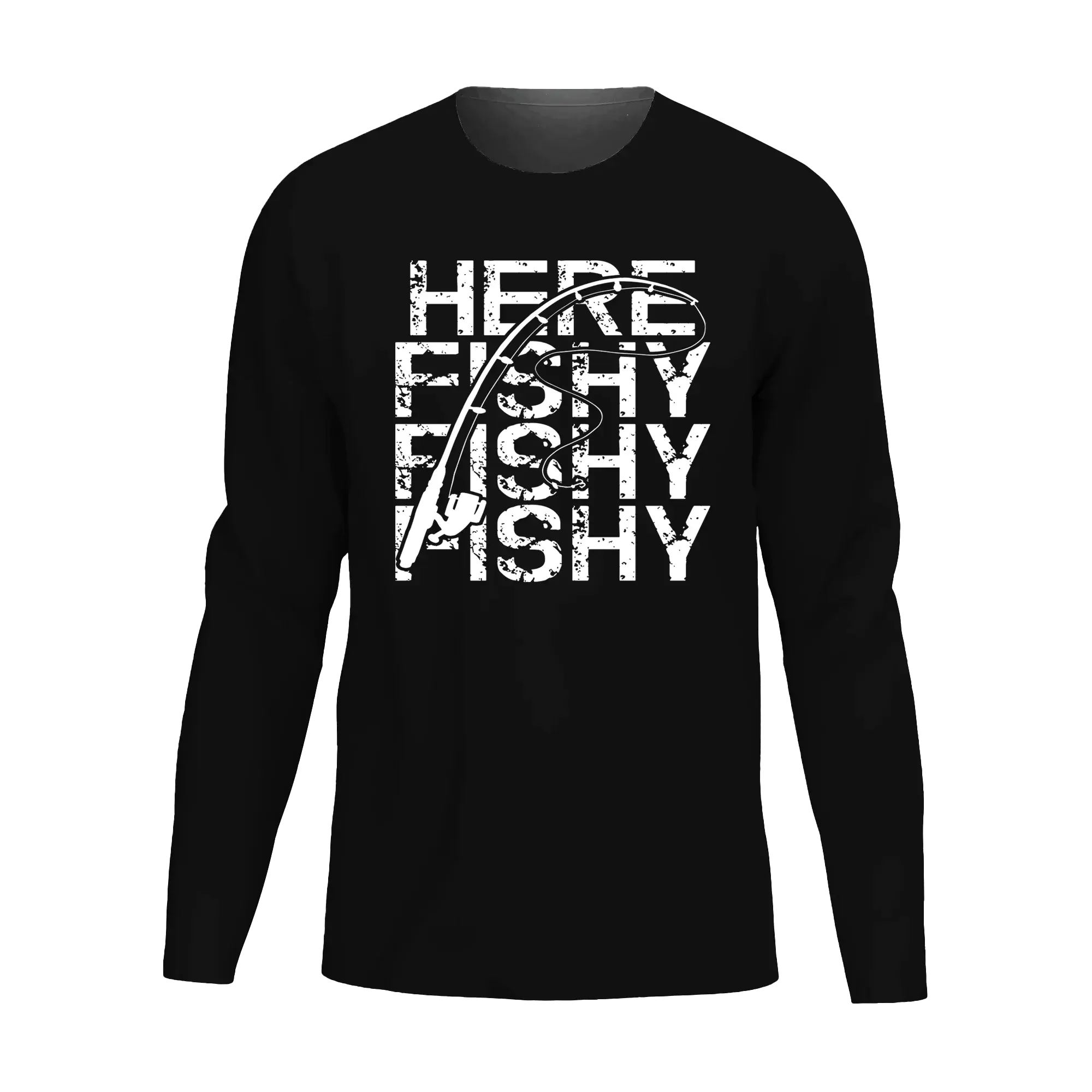 Here Fishy Fishy Men Long Sleeve Shirt Vivareflex Online