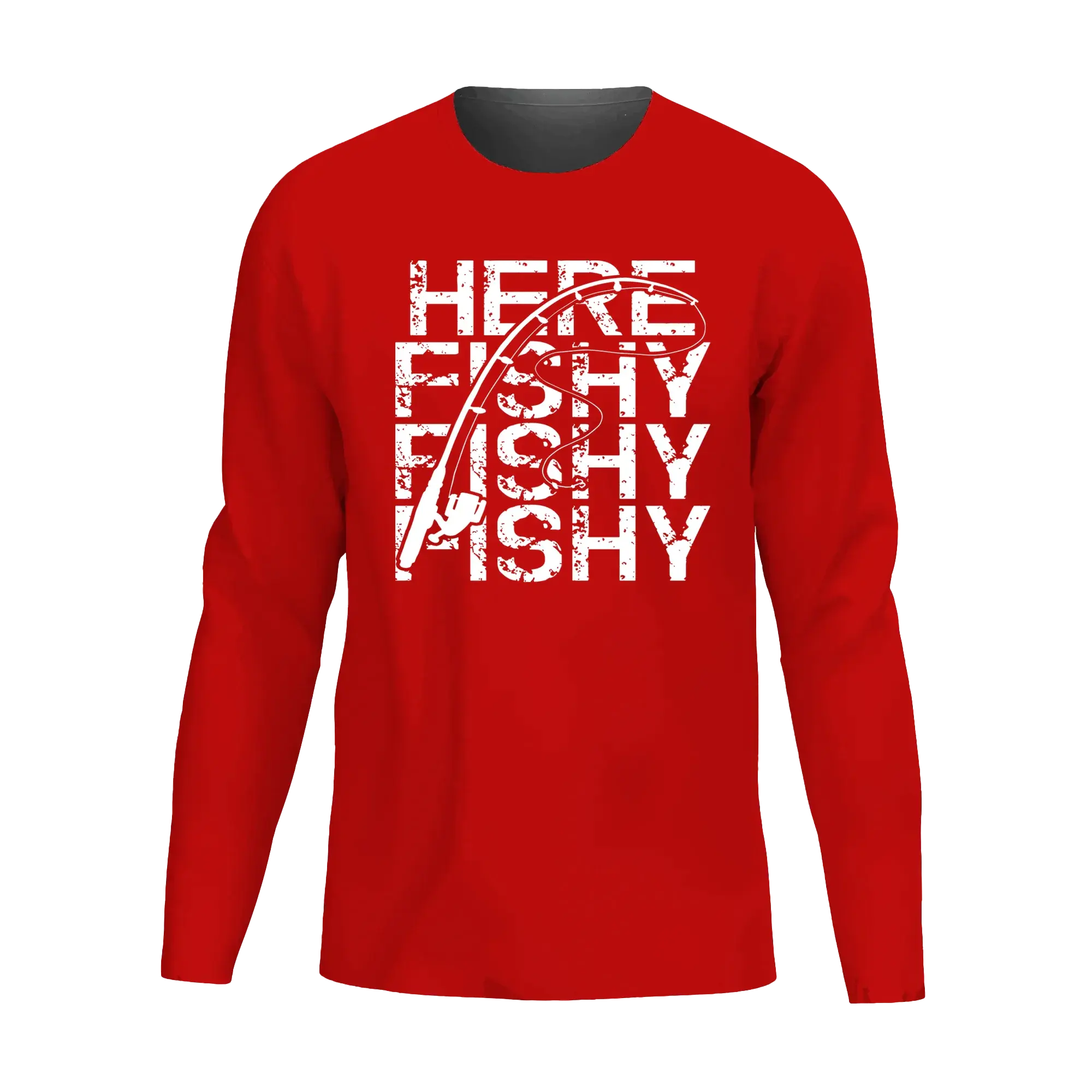Here Fishy Fishy Men Long Sleeve Shirt Vivareflex Online