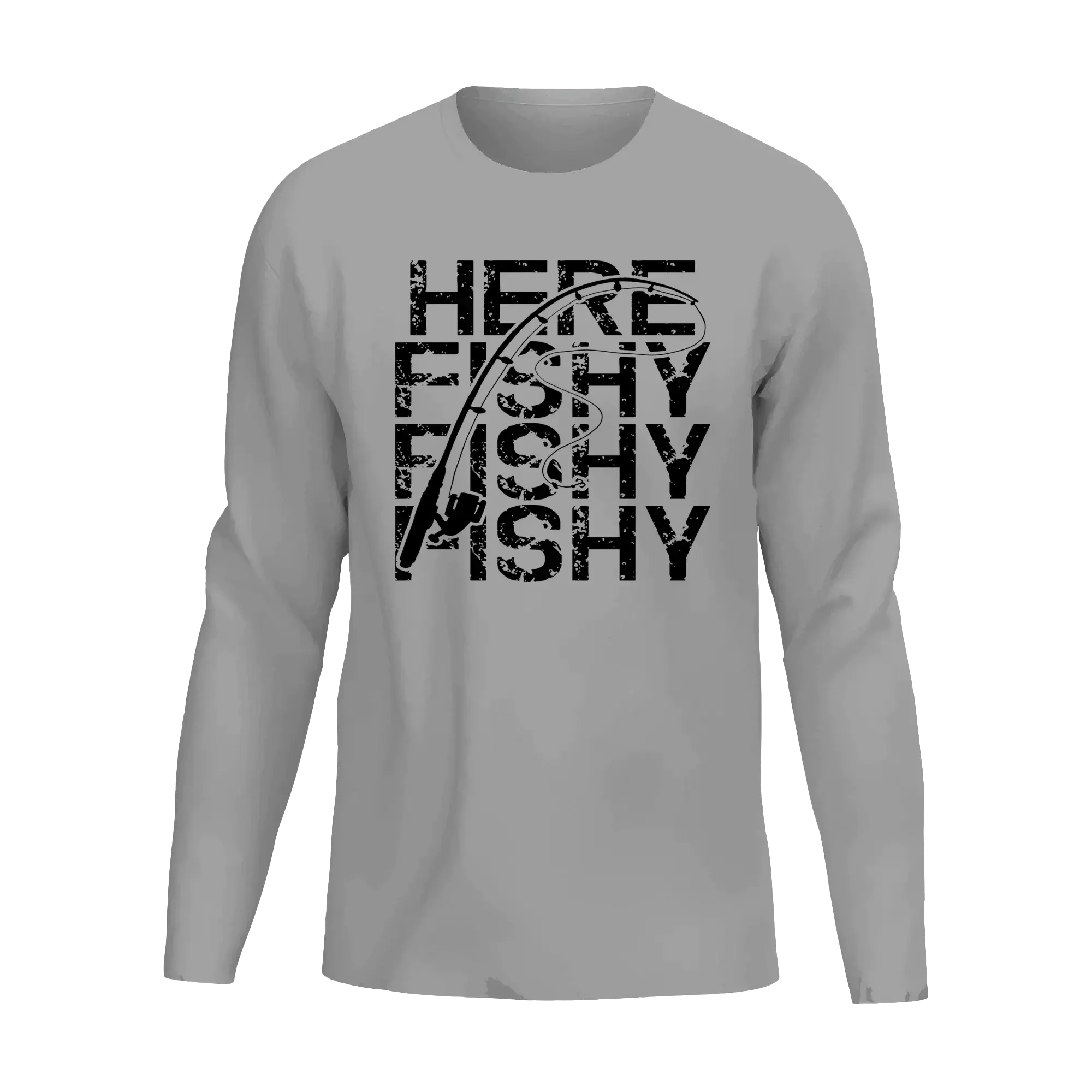 Here Fishy Fishy Men Long Sleeve Shirt Vivareflex Online