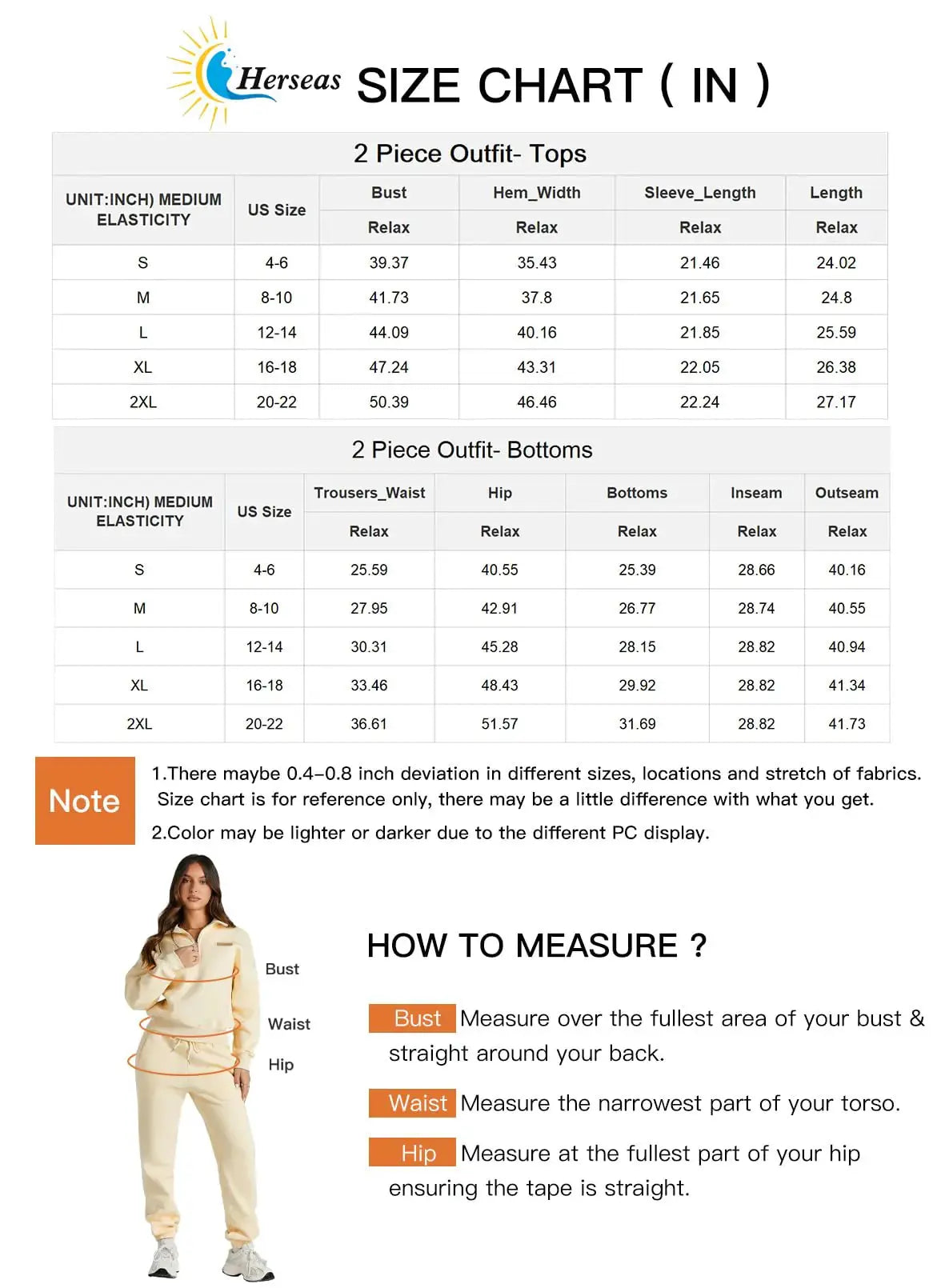Herseas Women 2 Piece Outfits Sweatsuit Lounge Set Half Zip Pullover with Jogger Airport Tracksuit Matching Pants Set - Vivareflex Online