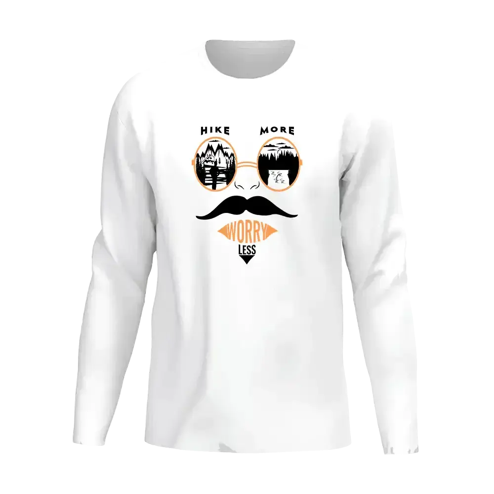 Hike More Worry Less Men Long Sleeve Shirt Vivareflex Online