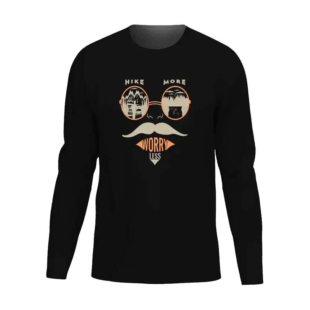 Hike More Worry Less Men Long Sleeve Shirt Vivareflex Online
