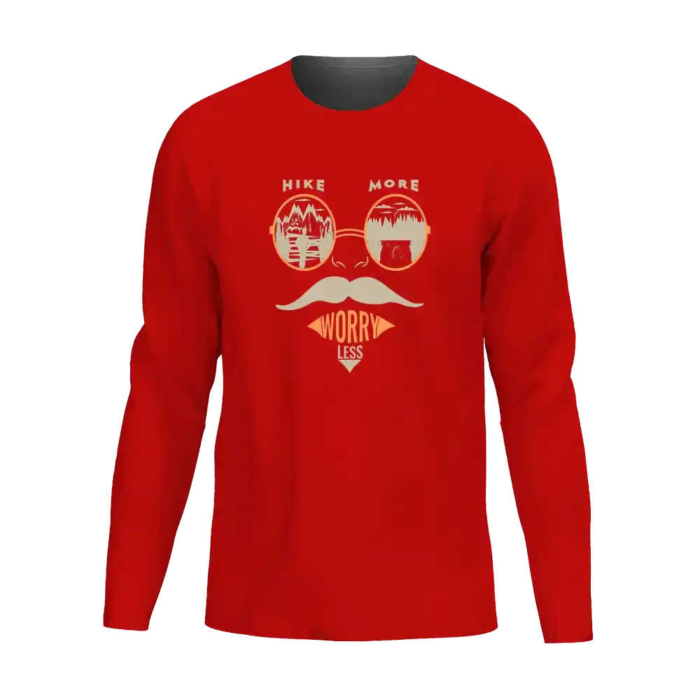 Hike More Worry Less Men Long Sleeve Shirt Vivareflex Online