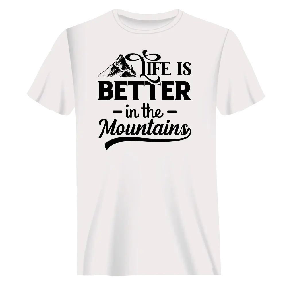 Hiking Life Is Better In The Mountains T-Shirt for Men Vivareflex Online