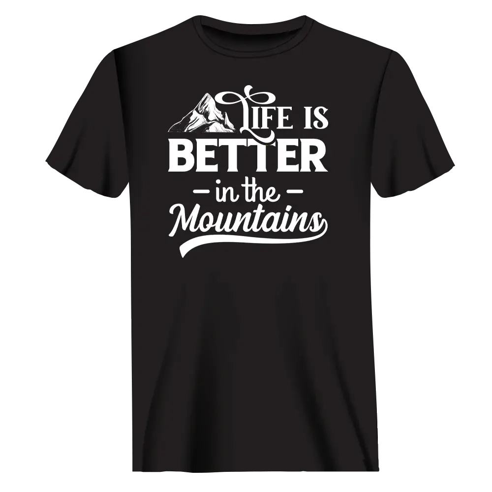 Hiking Life Is Better In The Mountains T-Shirt for Men Vivareflex Online