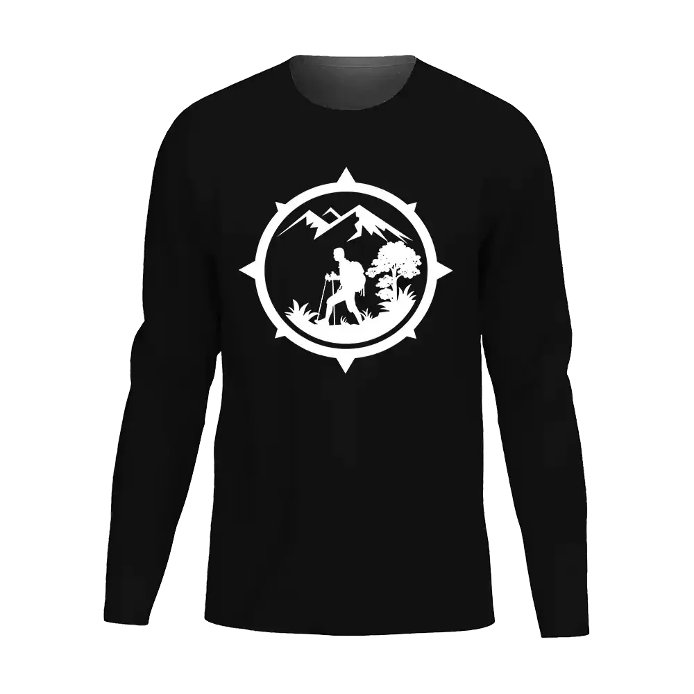 Hiking Mountain Compass Men Long Sleeve Shirt Vivareflex Online