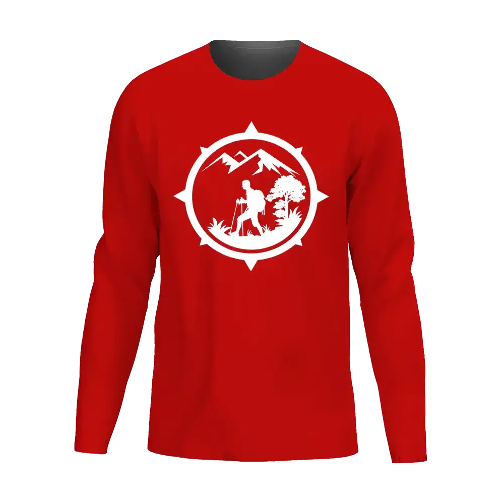Hiking Mountain Compass Men Long Sleeve Shirt Vivareflex Online