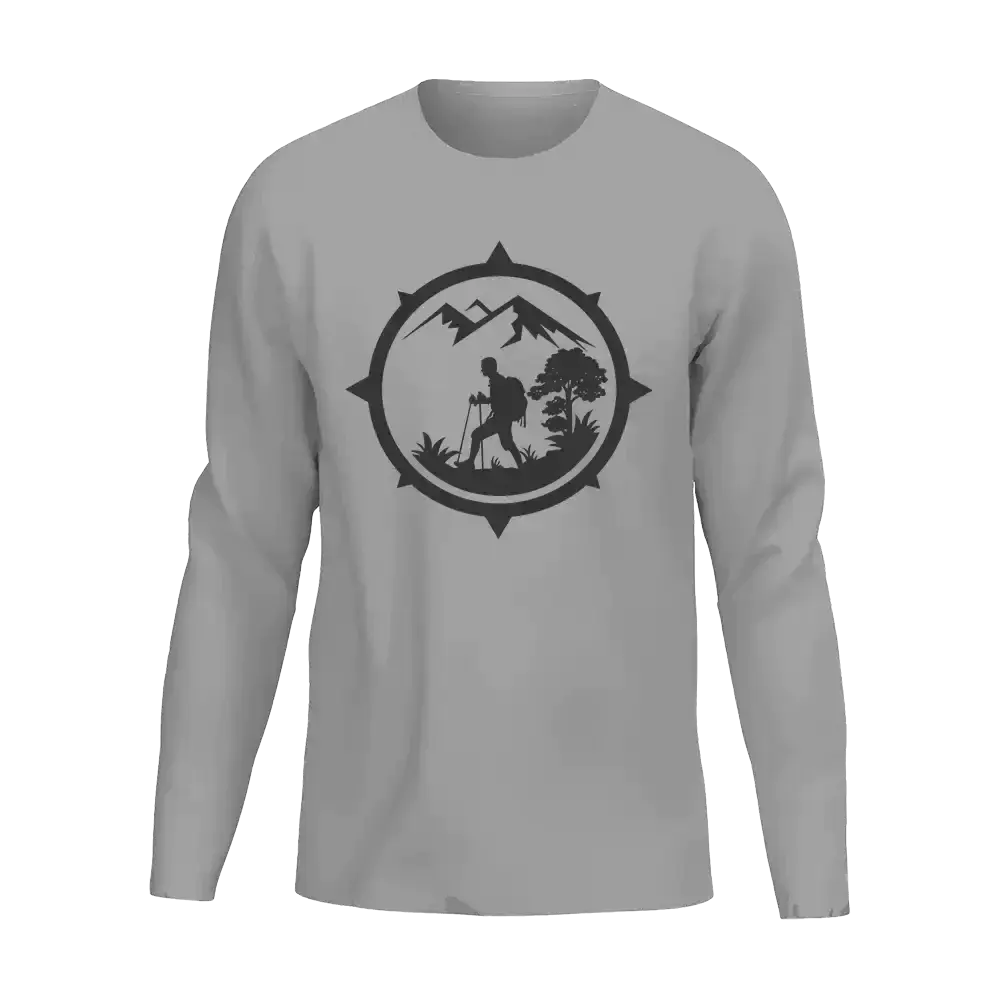 Hiking Mountain Compass Men Long Sleeve Shirt Vivareflex Online