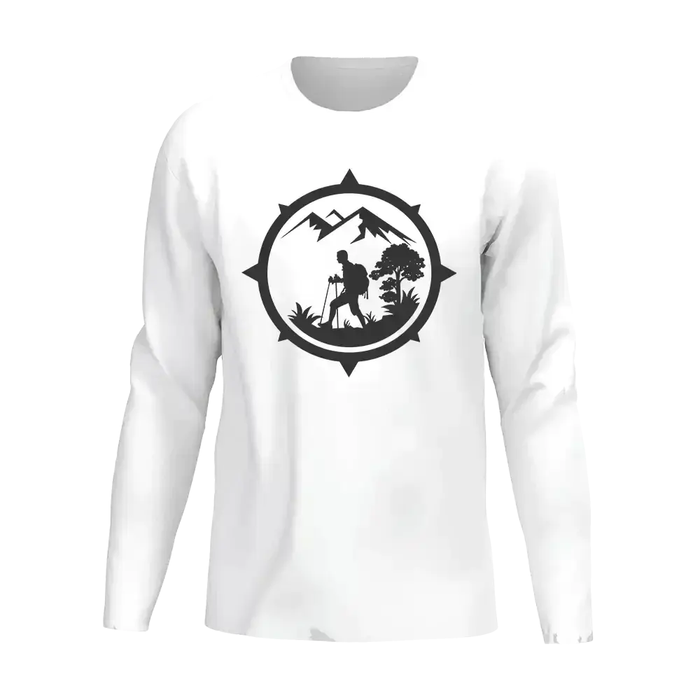 Hiking Mountain Compass Men Long Sleeve Shirt Vivareflex Online